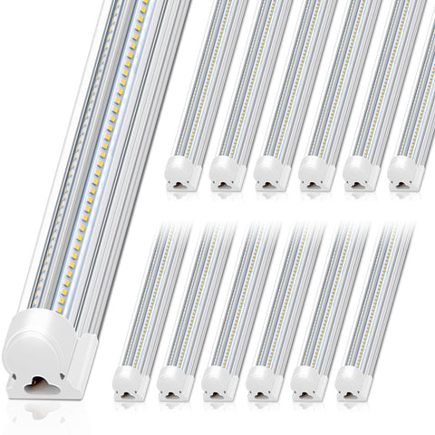 Barrina LED shop lights in V-shape for broad garage illumination