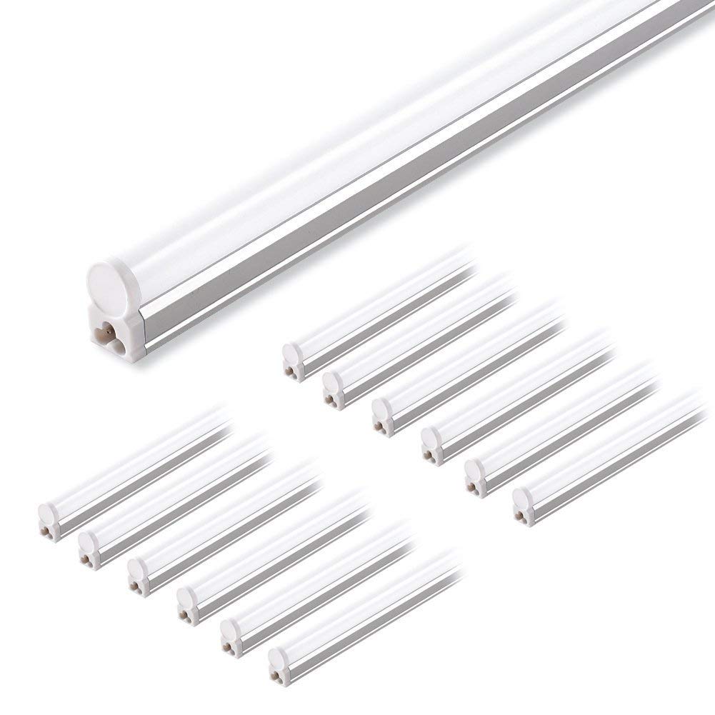 Barrina LED T5 4ft shop light unboxed for quick garage setup