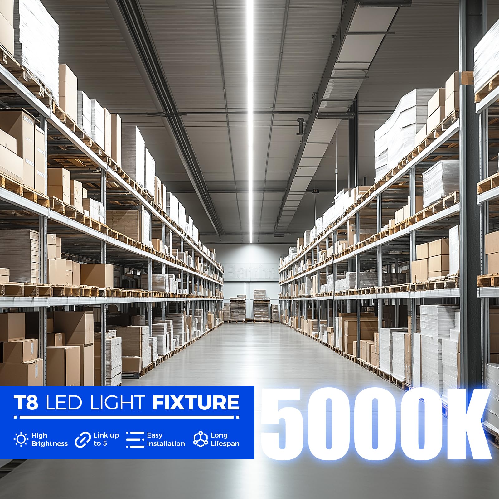 Barrina linkable lights show safe connectors for simple installation.