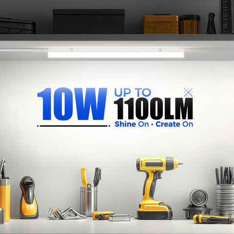 Barrina T5 LED ceiling light closeup of built-in switch for easy control.