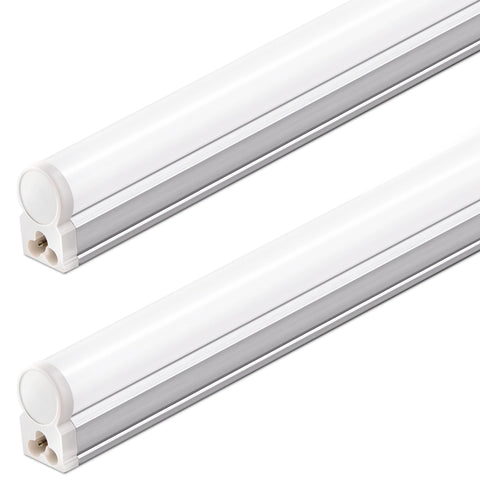 Barrina T5 LED shop light front view with bright daylight for clear workspace visibility.