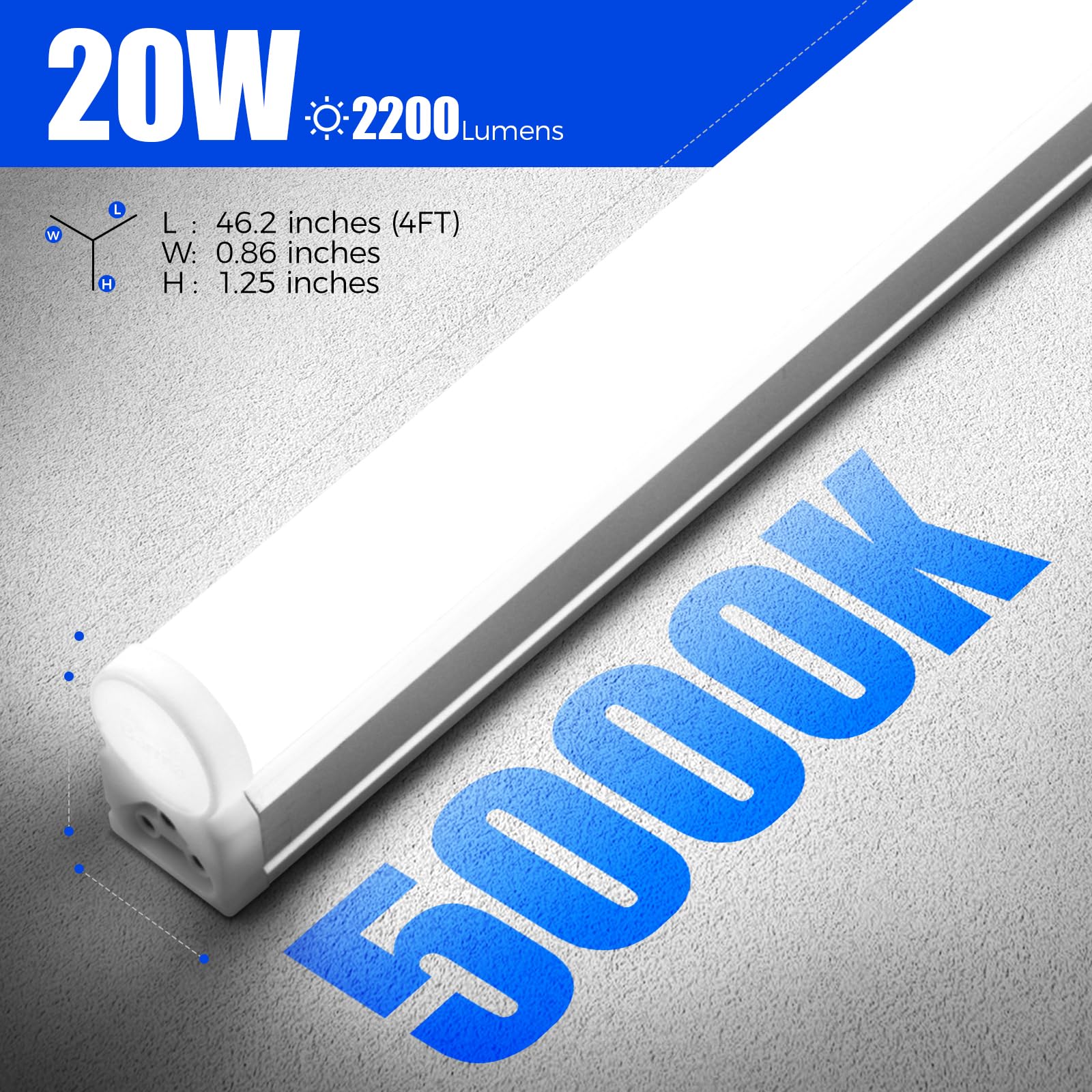 Barrina T5 LED Shop Light 4ft for garage use brightening workspace and storage areas.
