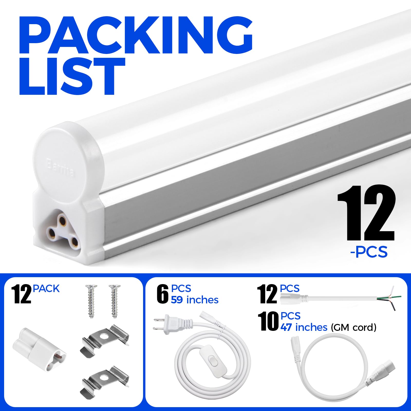Barrina T5 LED shop light installation accessories simplify setup