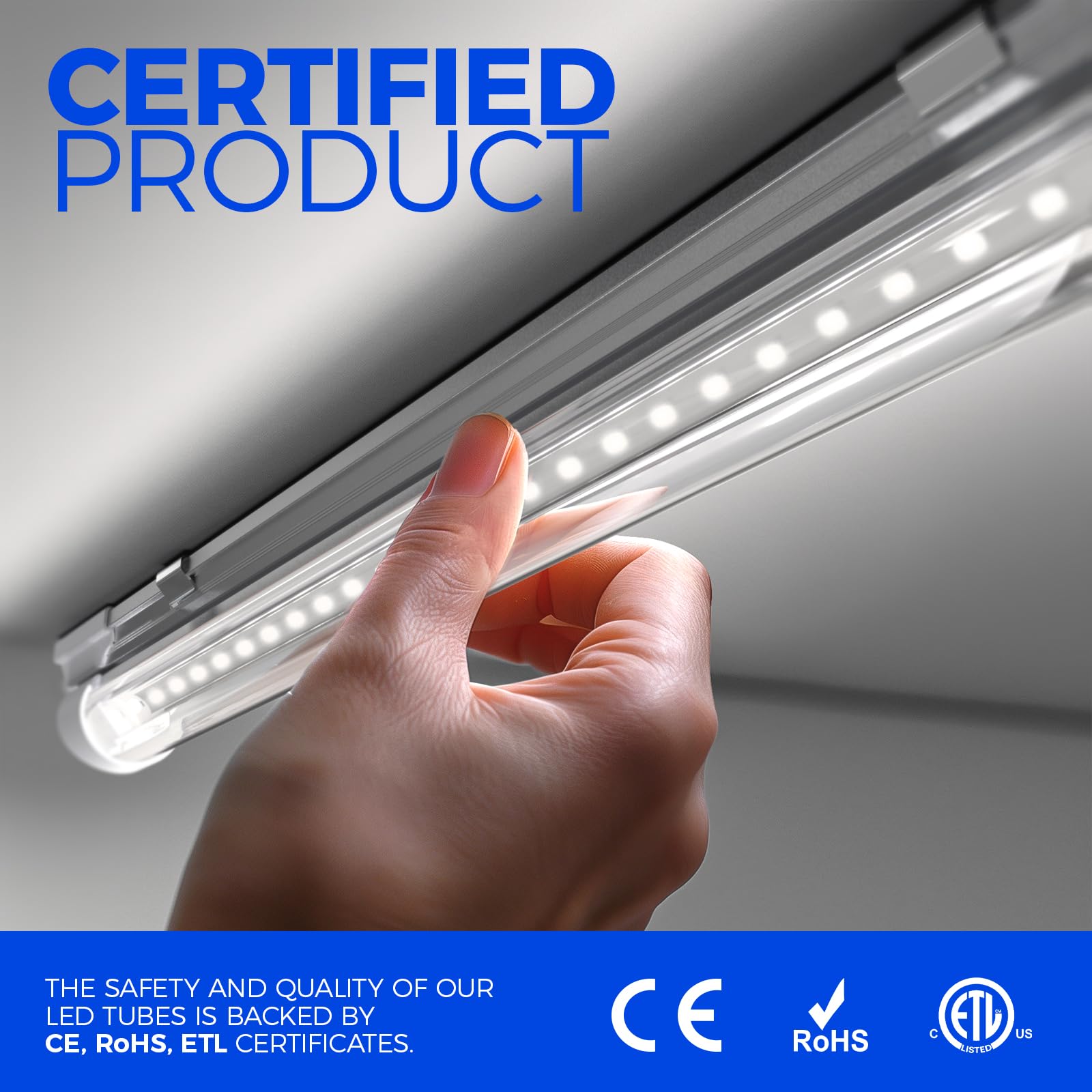 Barrina 360 LEDs per light maximize brightness across work areas.