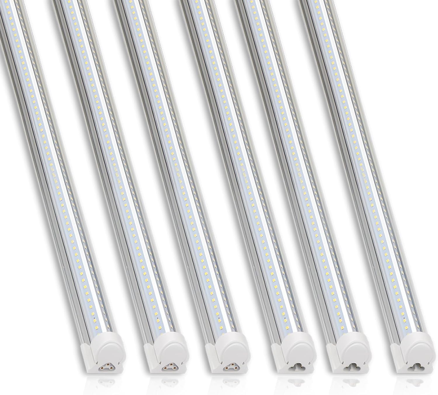 Barrina T8 LED shop light 6ft front view provides bright daylight for workshops.