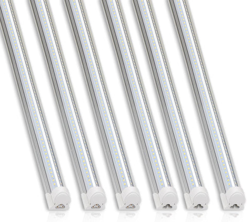 Barrina T8 LED shop light 6ft front view provides bright daylight for workshops.