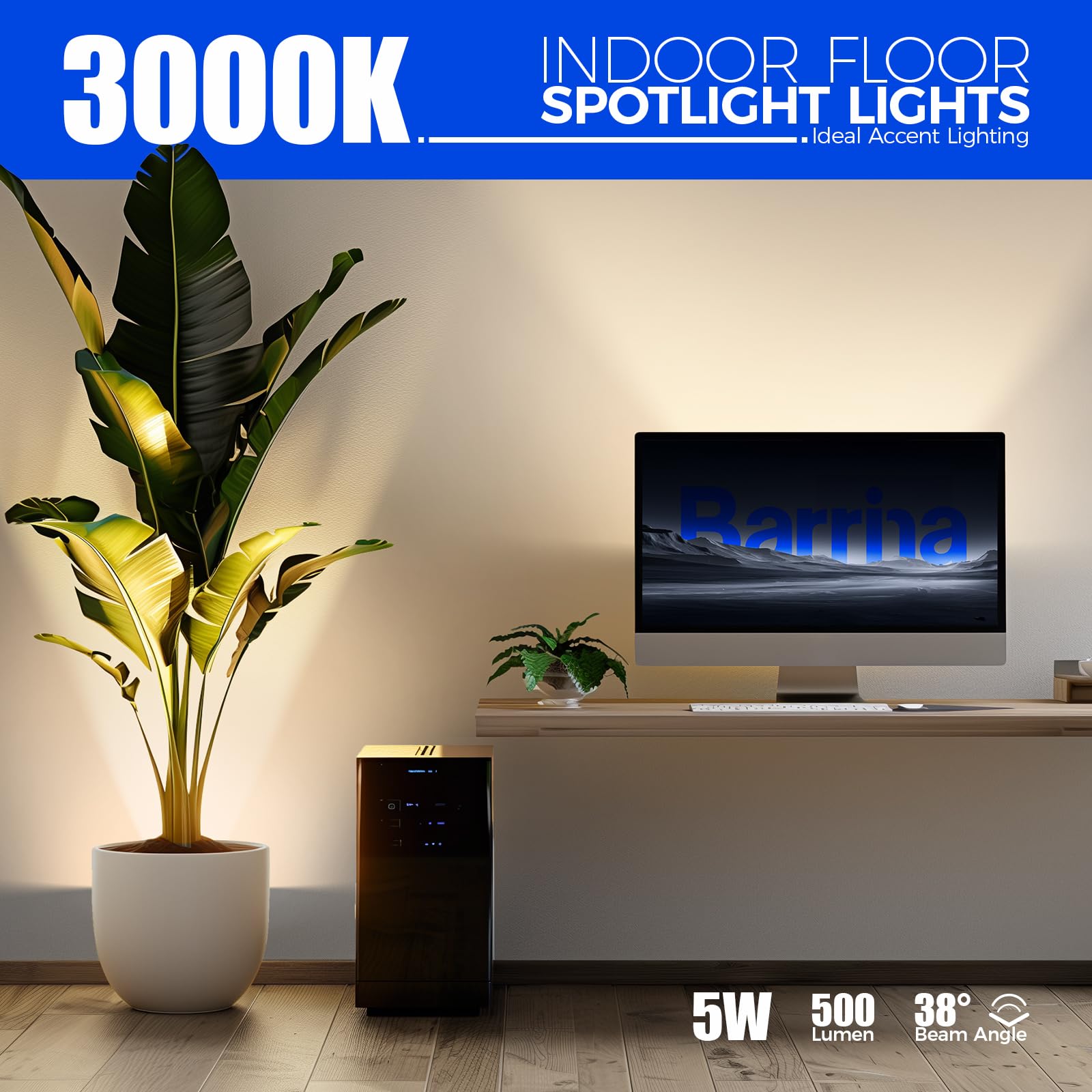 Barrina 3000K warm glow lighting wall art softly