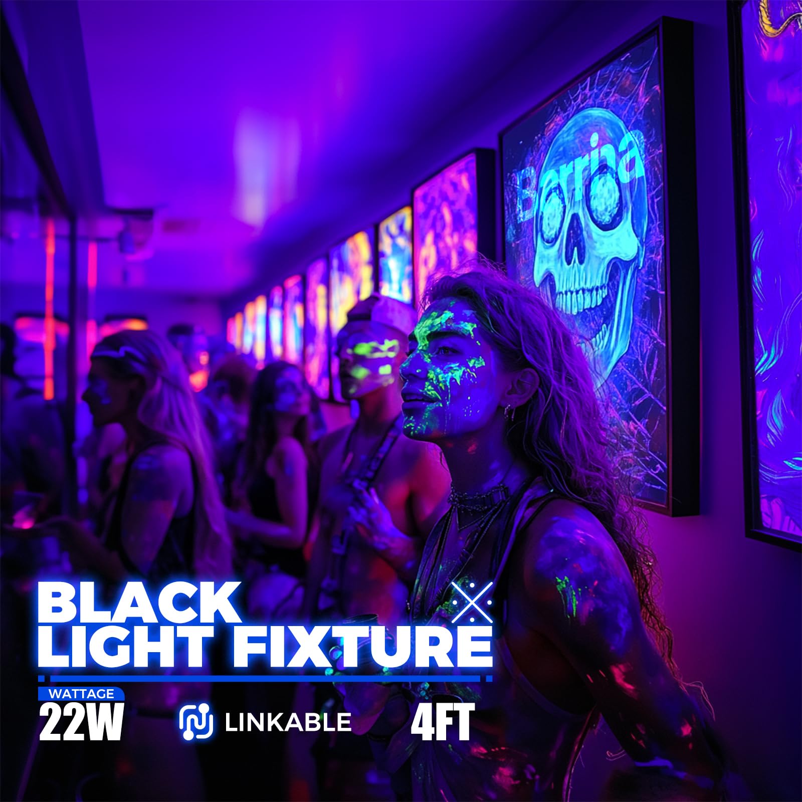 Barrina UV LED blacklight bar boosts Halloween décor with glowing accents