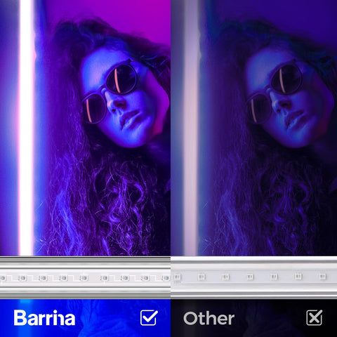Barrina UV LED blacklight bar includes installation clips for quick setup