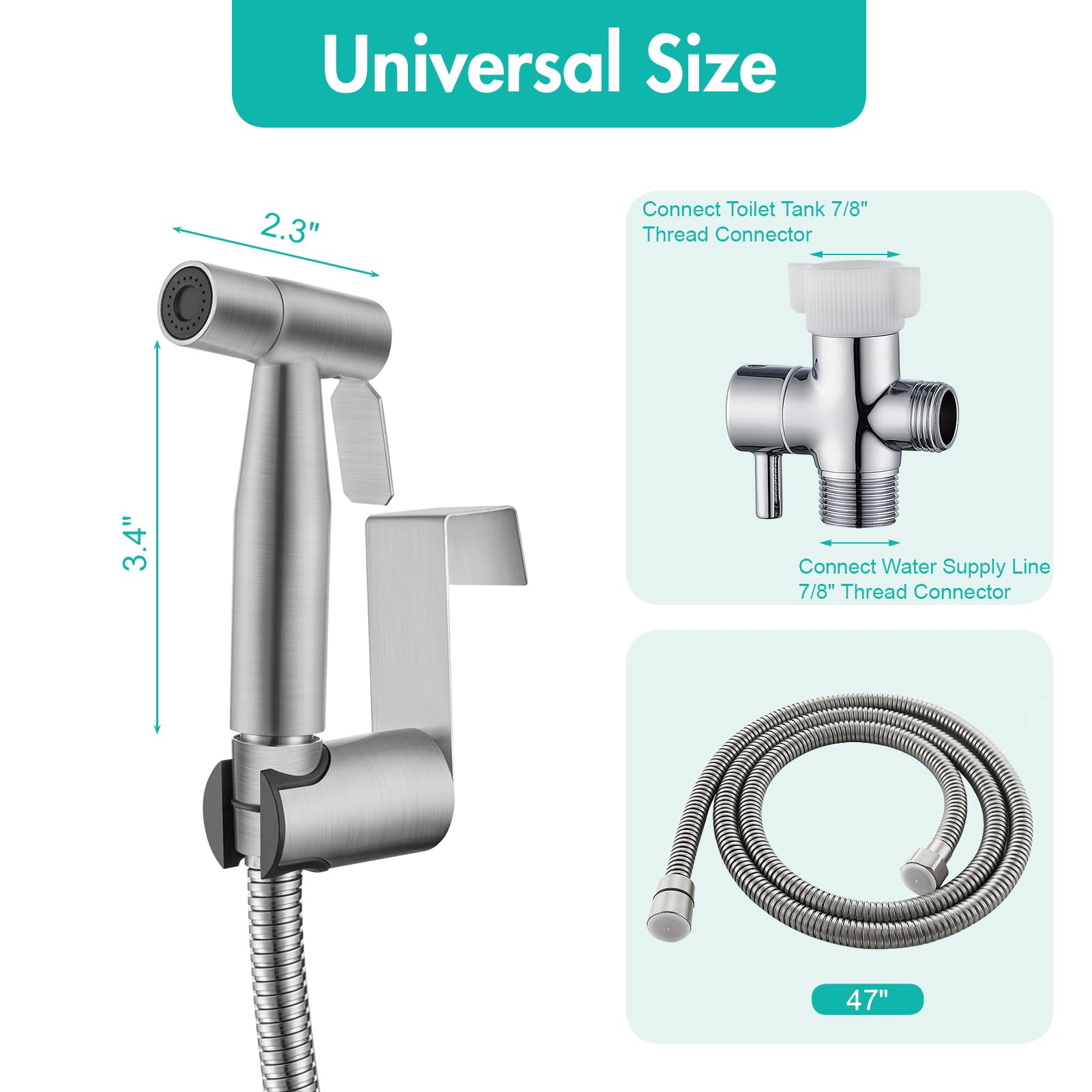 BARROCK 47-inch hose extends reach for comprehensive cleaning tasks.