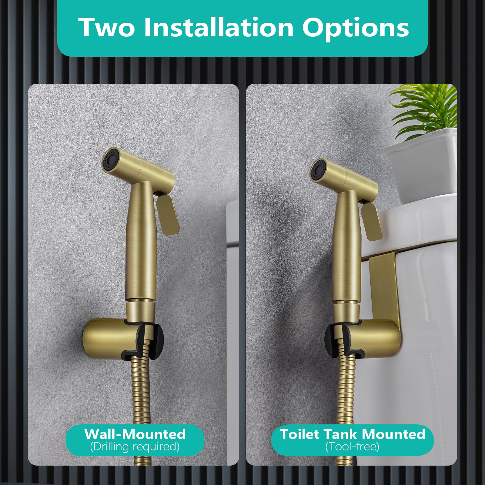BARROCK brushed brass finish adds warmth and rust resistance to the fixture