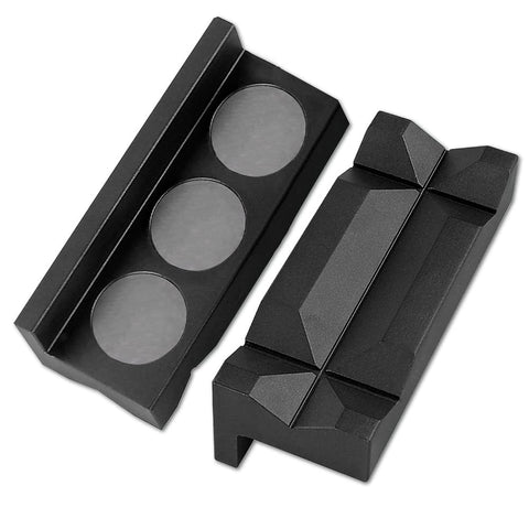 BARTOO aluminum 4-inch vise jaws pads securely grip workpieces with magnetic hold