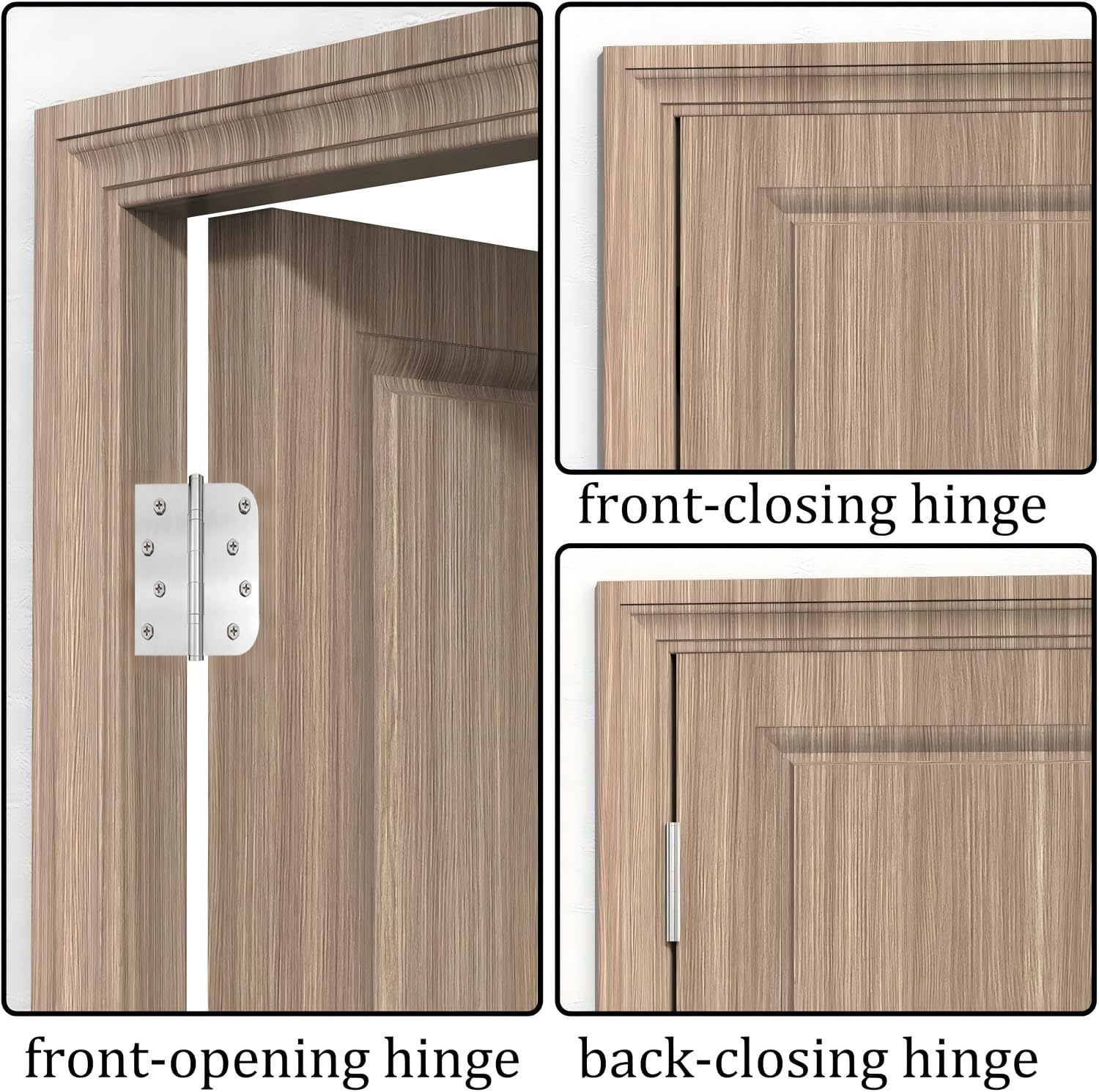 Bartuda 3-hinge pack with 24 screws, ready to install.