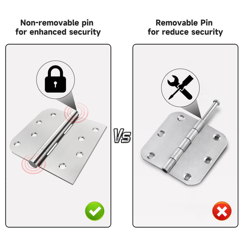 Bartuda brushed stainless finish hinge for a sleek, durable look.