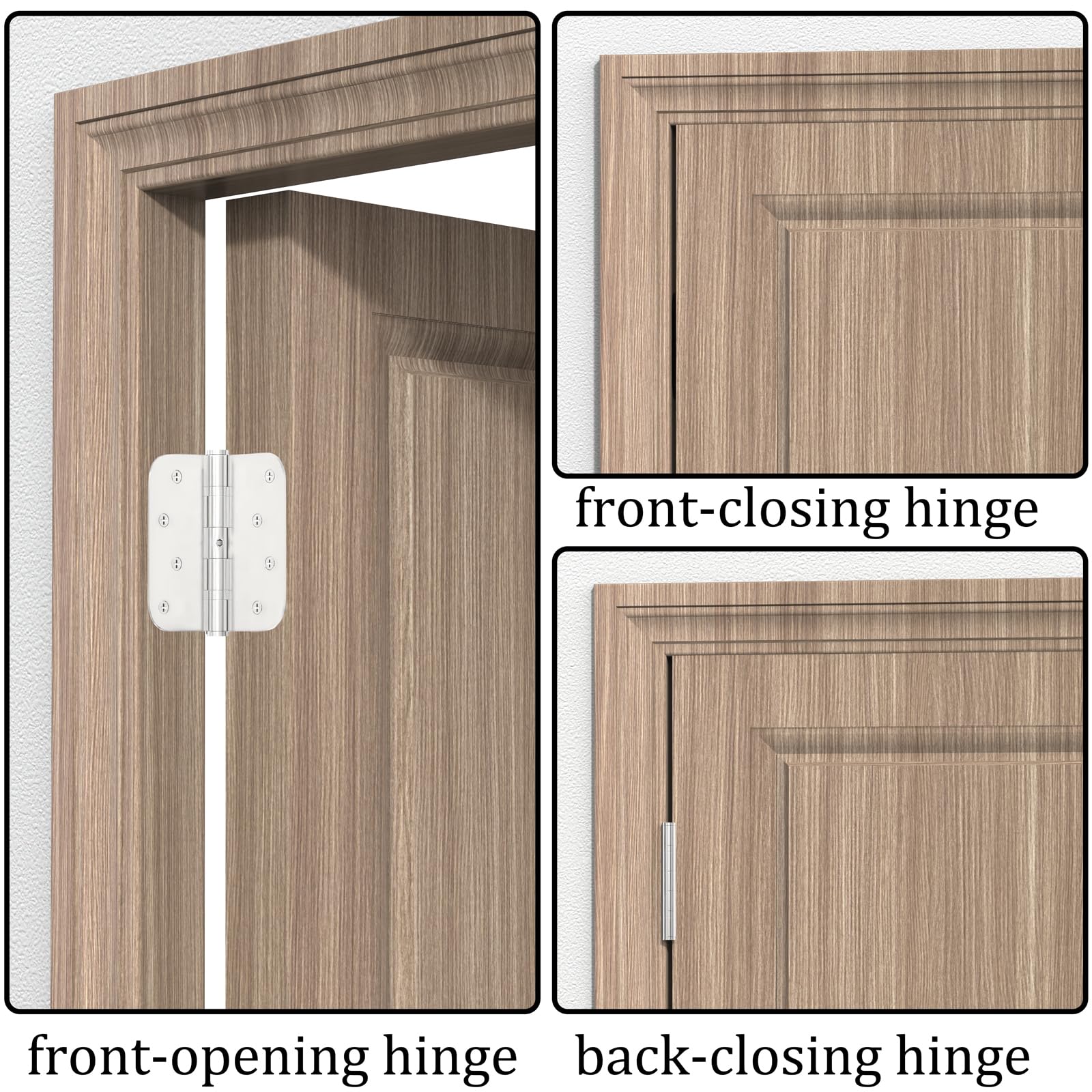 Bartuda hinges 3-pack includes screws and hex wrench
