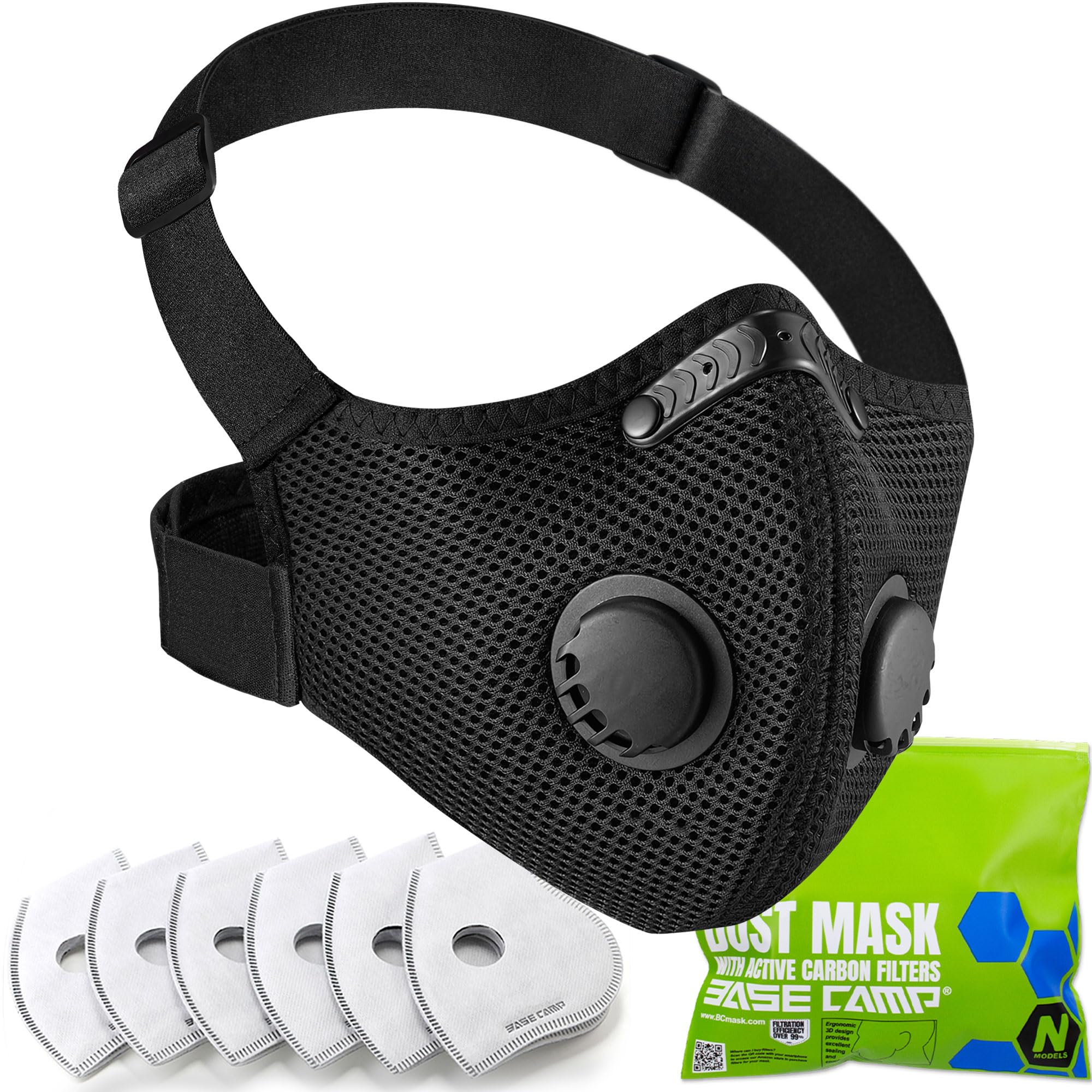 BASE CAMP M PRO dust mask with flat headband for all-day comfort