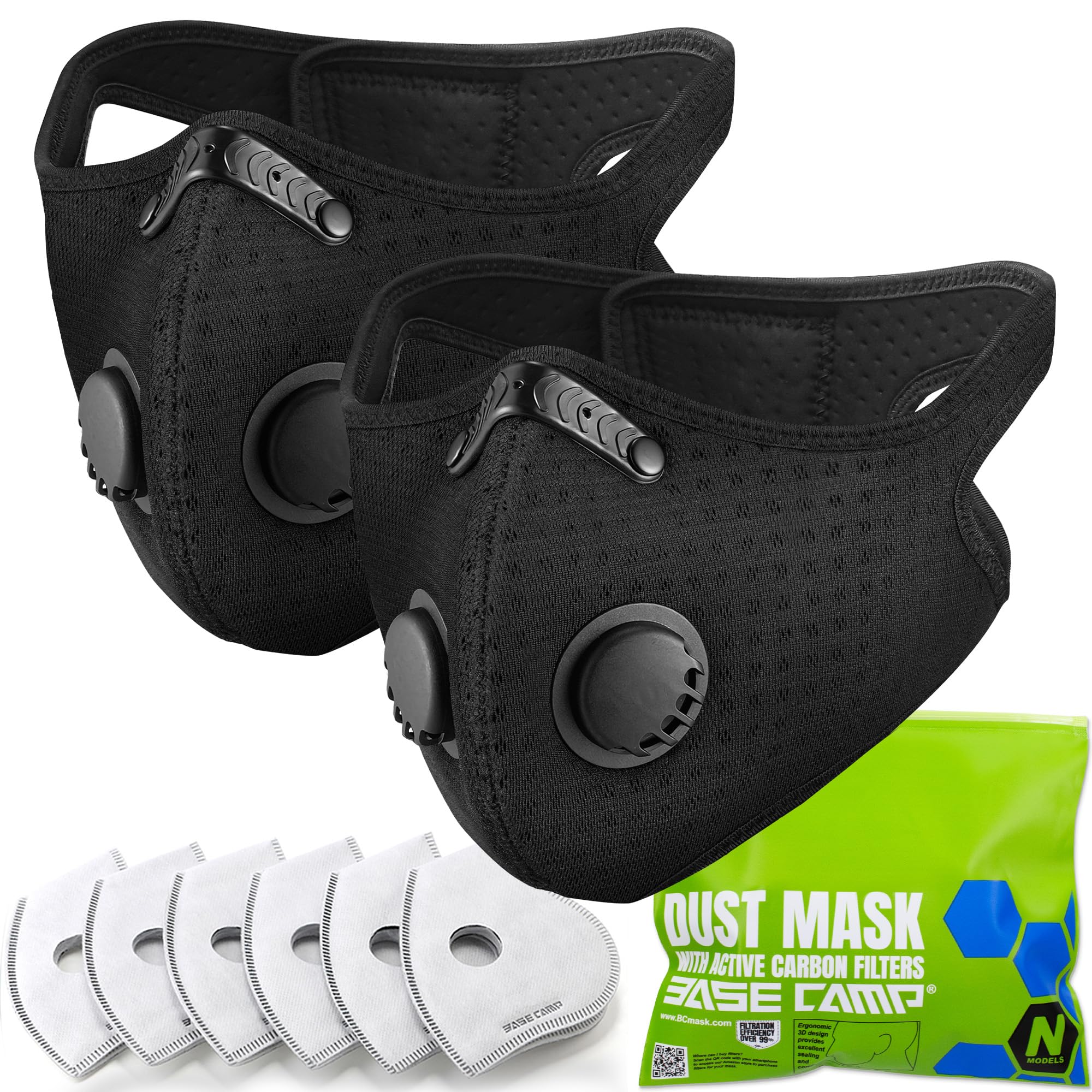 BASE CAMP M Pro dust mask front view offers breathable comfort for extended wear.