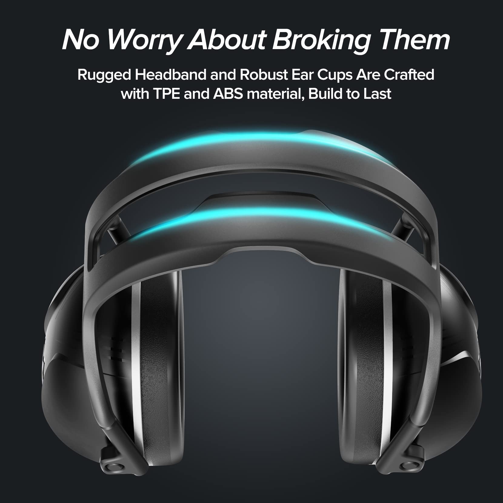Basear noise cancelling earmuffs feature solid ABS shell and soft pads.