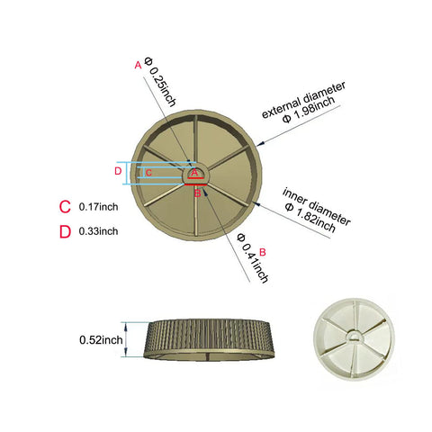 Half-moon slot design baseboard heater knob fits compatible thermostats securely.