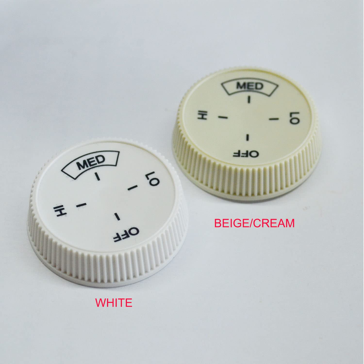 Off-white cream baseboard knob blends with decor and reduces visual contrast.
