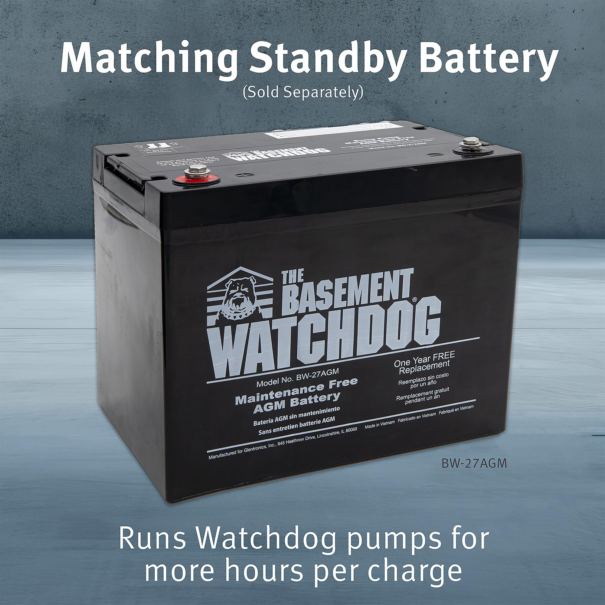 The 0.4 Amp charger supports wet cell and AGM batteries.