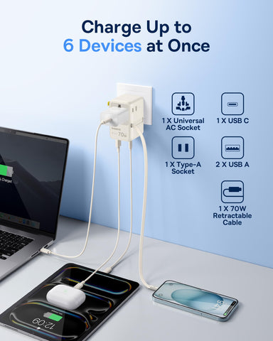Baseus compact travel charger demonstrates a pocket-friendly design for easy packing.