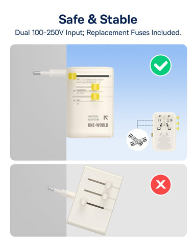 Baseus dual 10A fuses and safety features protect devices during transit.