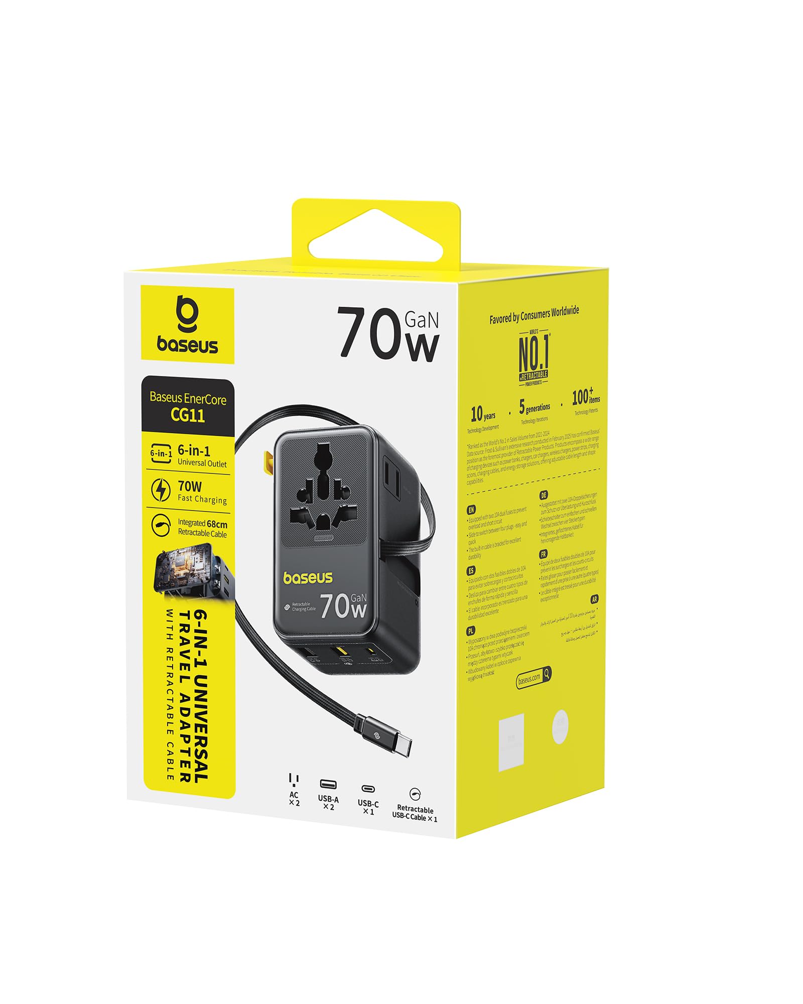Baseus Enercore CG11 UL CE FCC certified for confidence.