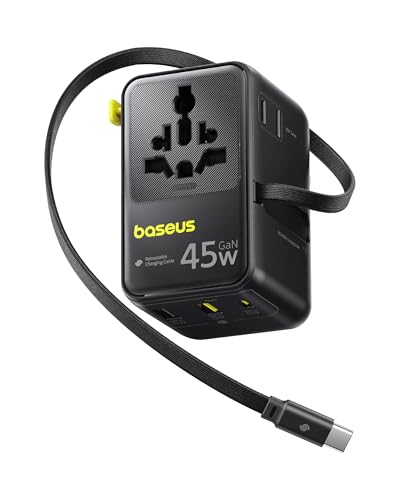 Baseus PicoGo AG11 complete travel adapter with universal country compatibility.