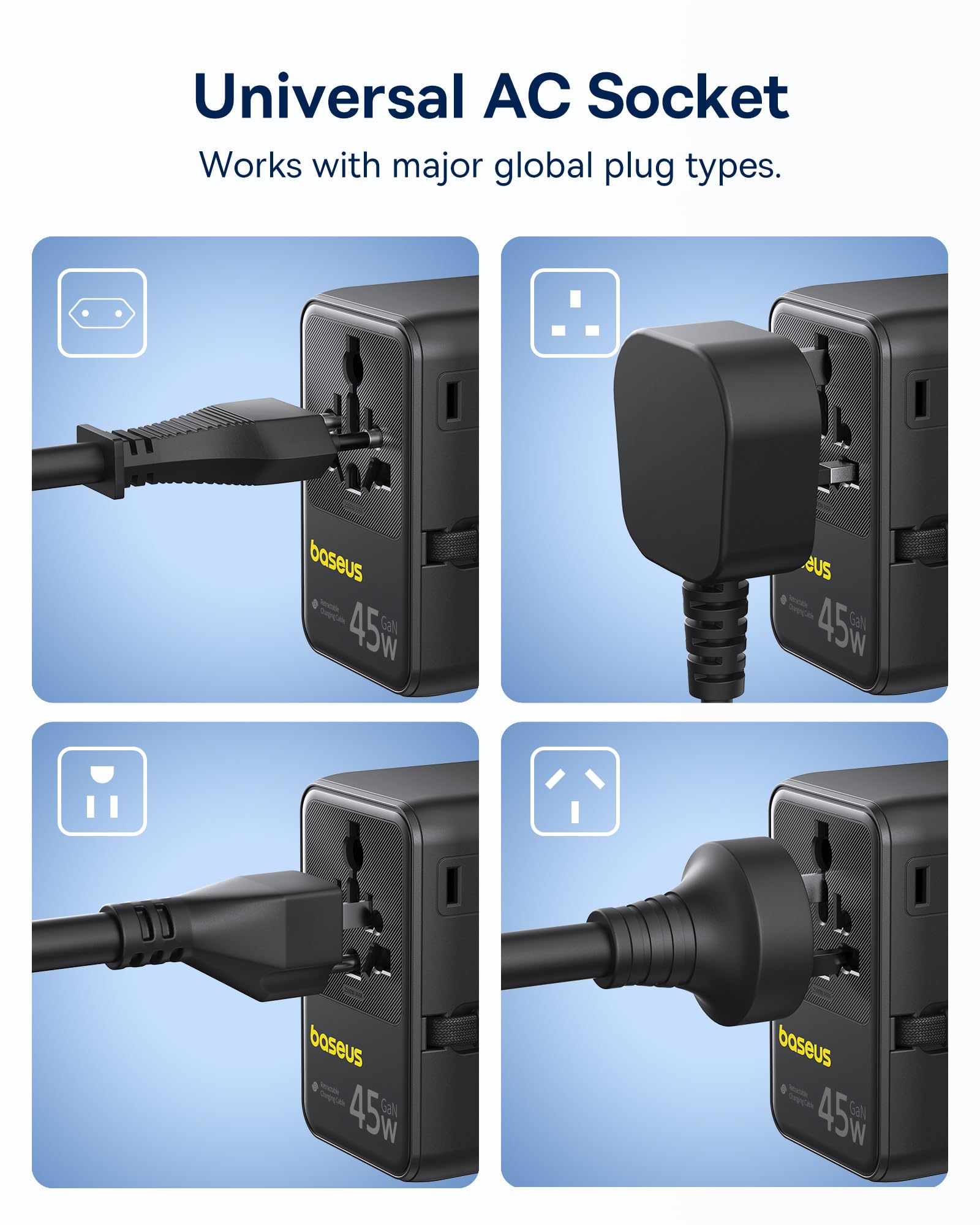 Baseus PicoGo AG11 safety notes help check voltage before charging.