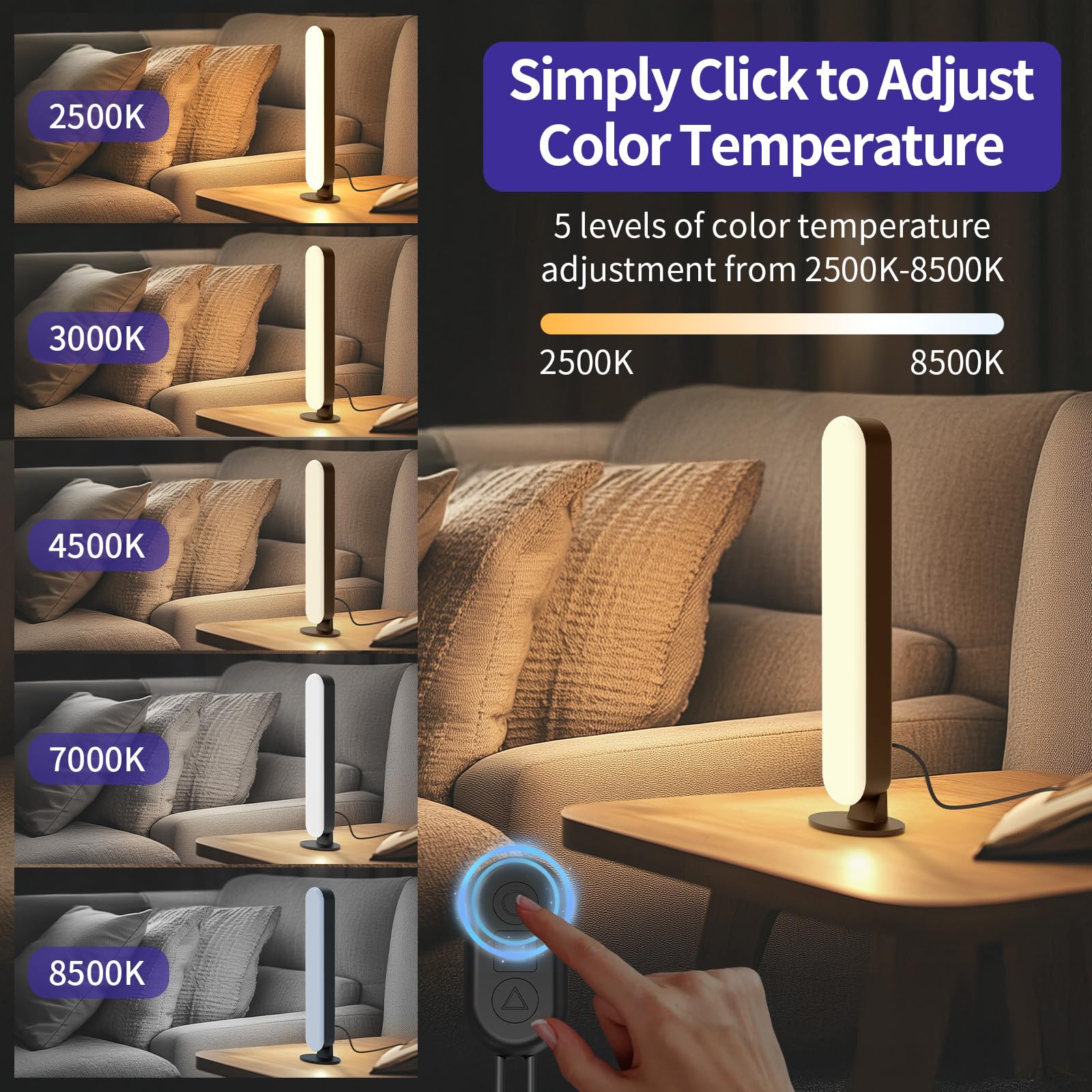 BASON LIGHTING RGB-ICW bars display vibrant colors and white tones.
