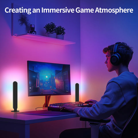 BASON LIGHTING smart light bars provide TV backlighting for cinematic viewing.