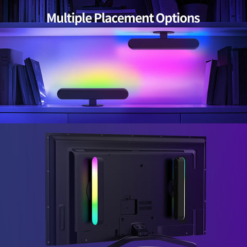 BASON LIGHTING USB-powered bars install easily under a desk setup.