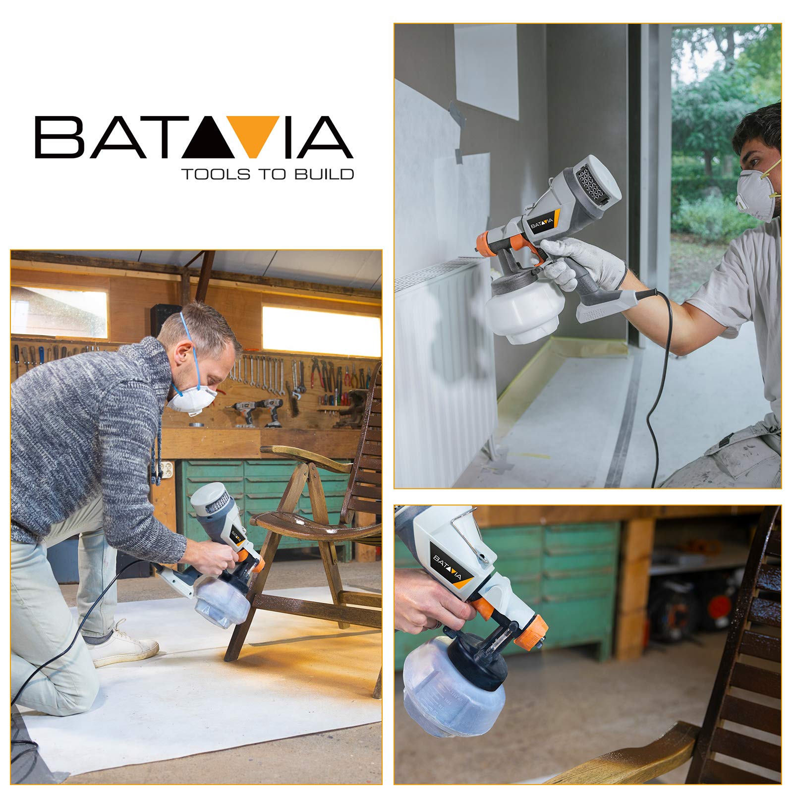 Batavia sprayer nozzles four sizes for different materials.