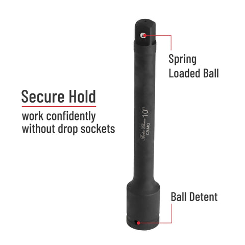 Bates Choice 3/4-drive extension secures a snug fit with impact wrenches
