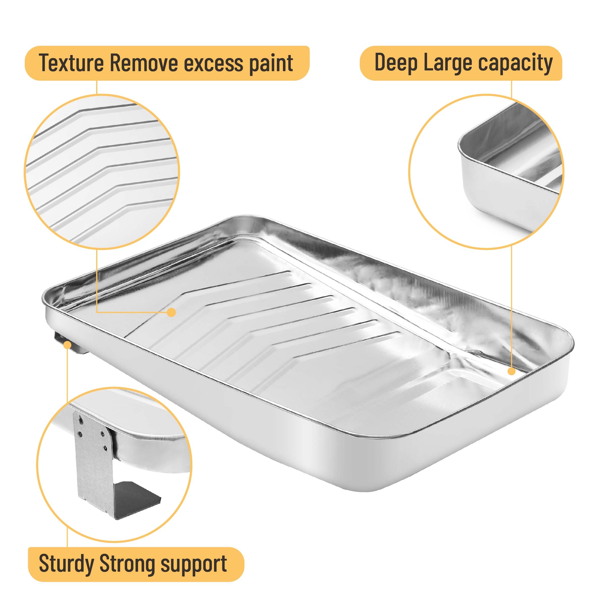 Bates Choice 9-inch tray fits standard painting setups for versatile use.