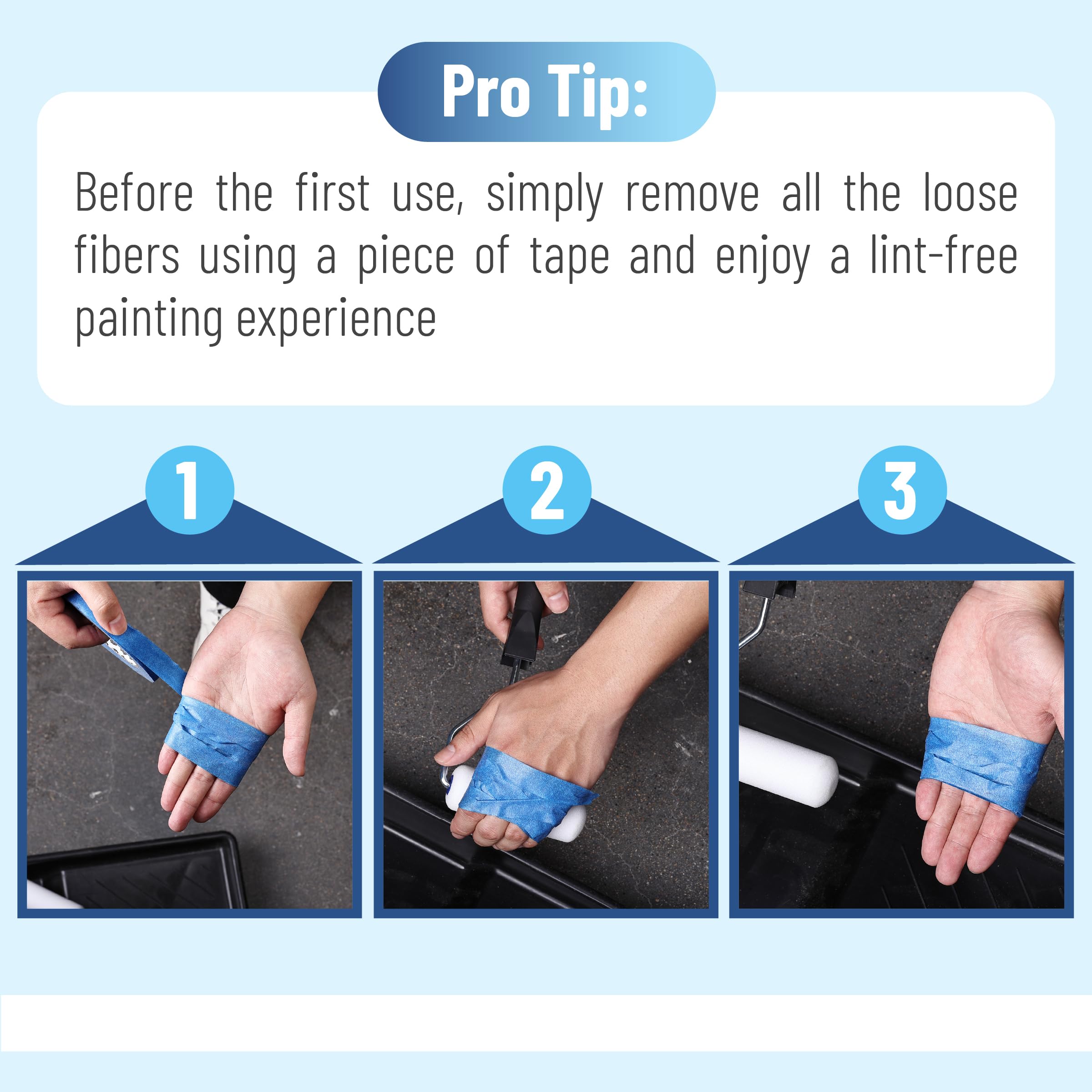Bates Choice roller compatible with various paints and finishes.