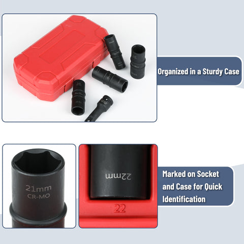 Bates Choice CR-MO steel sockets are heat-treated for lasting strength.