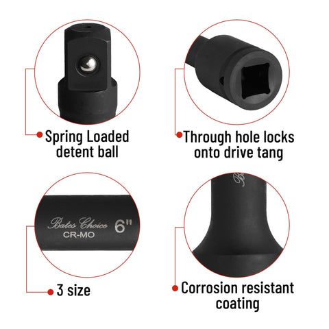 Bates Choice 10-inch extension enabling access to distant fasteners