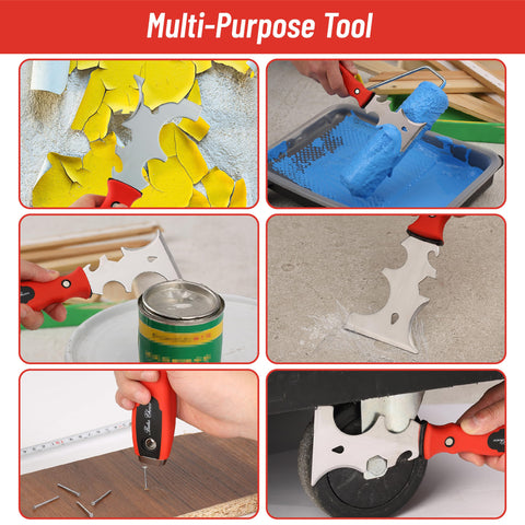 Large-width tapping knife with ergonomic handle reduces fatigue.