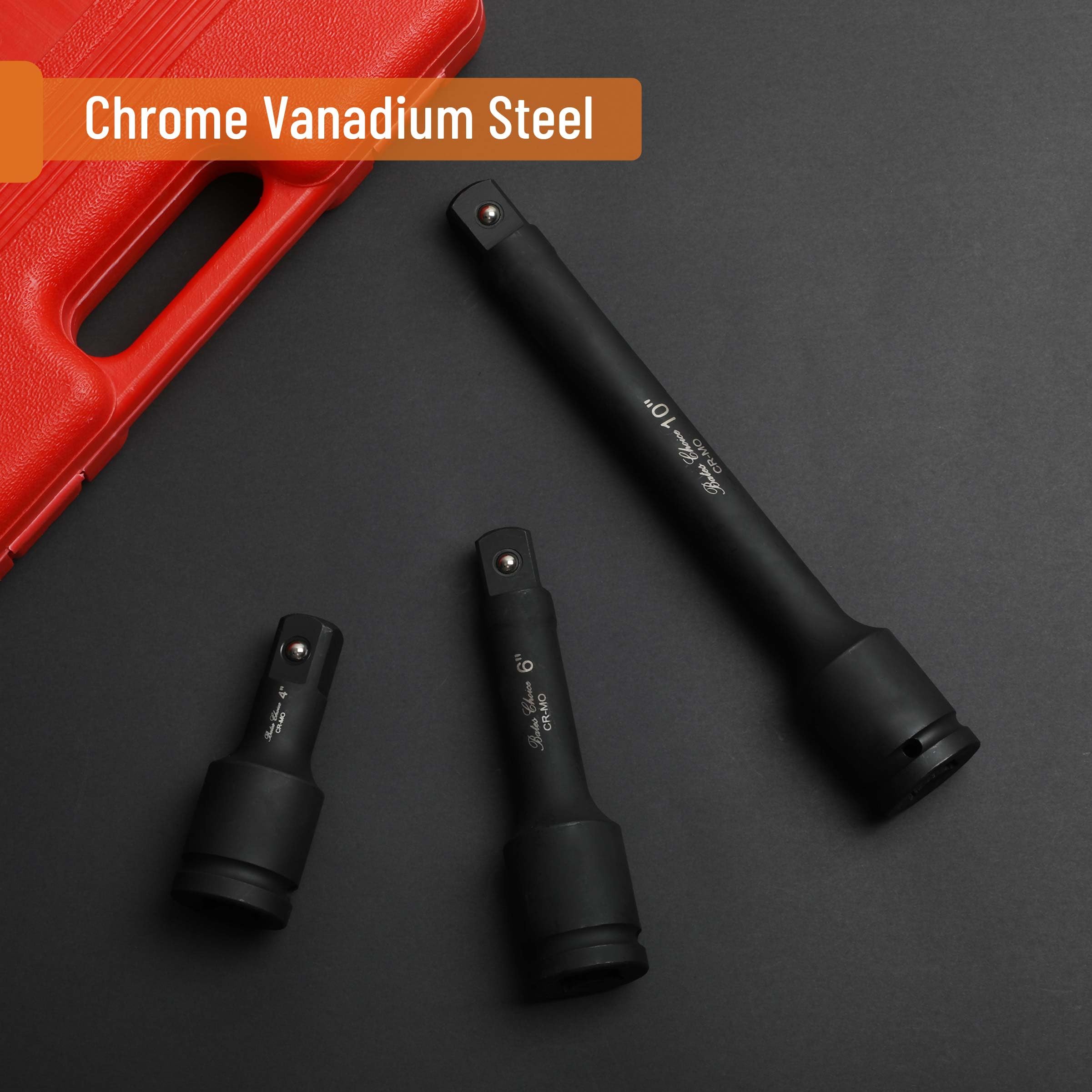 Bates Choice chrome-molybdenum extension-bar set demonstrates durable high-torque build