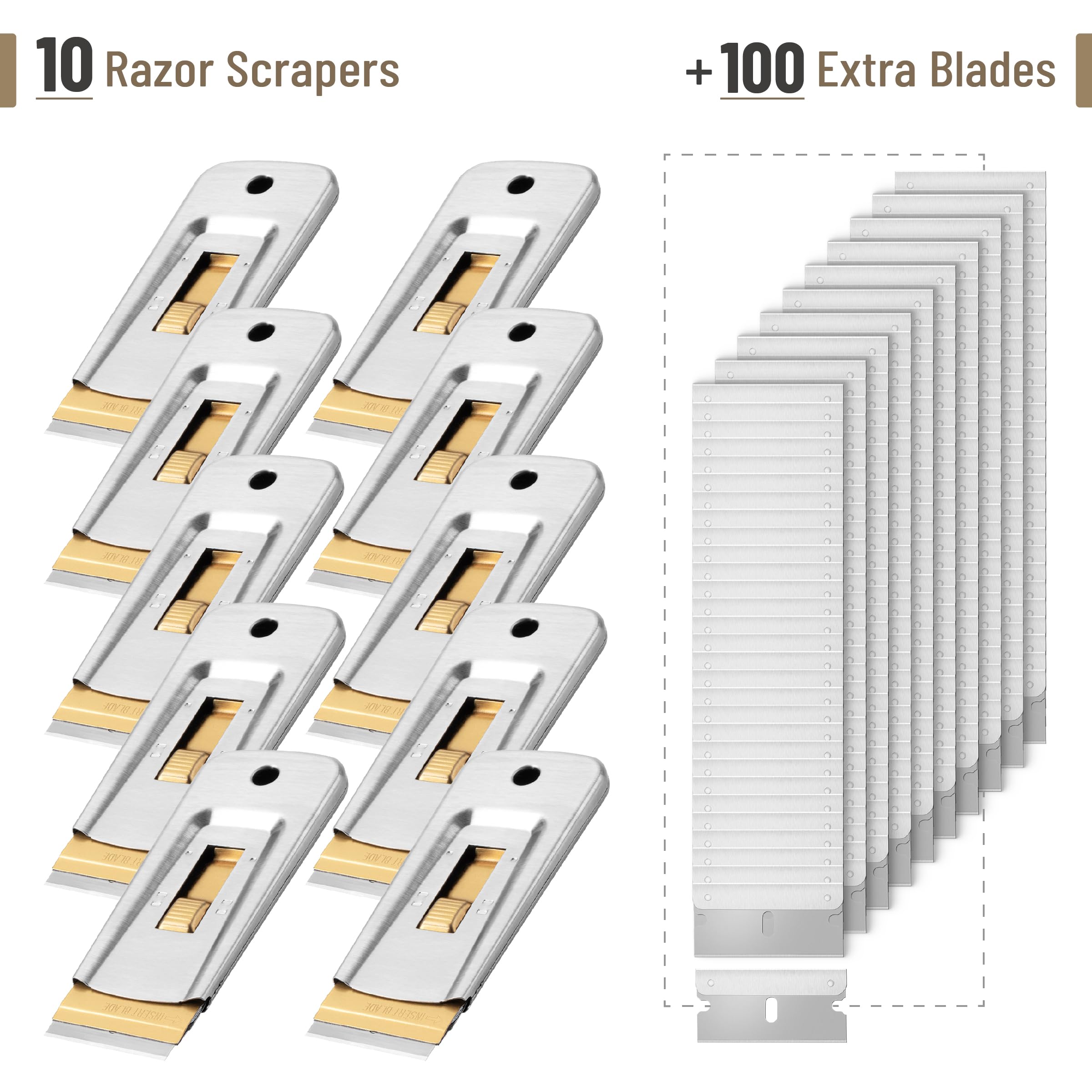 Bates Choice extra-carbon blades provide quick replacements during cleaning.