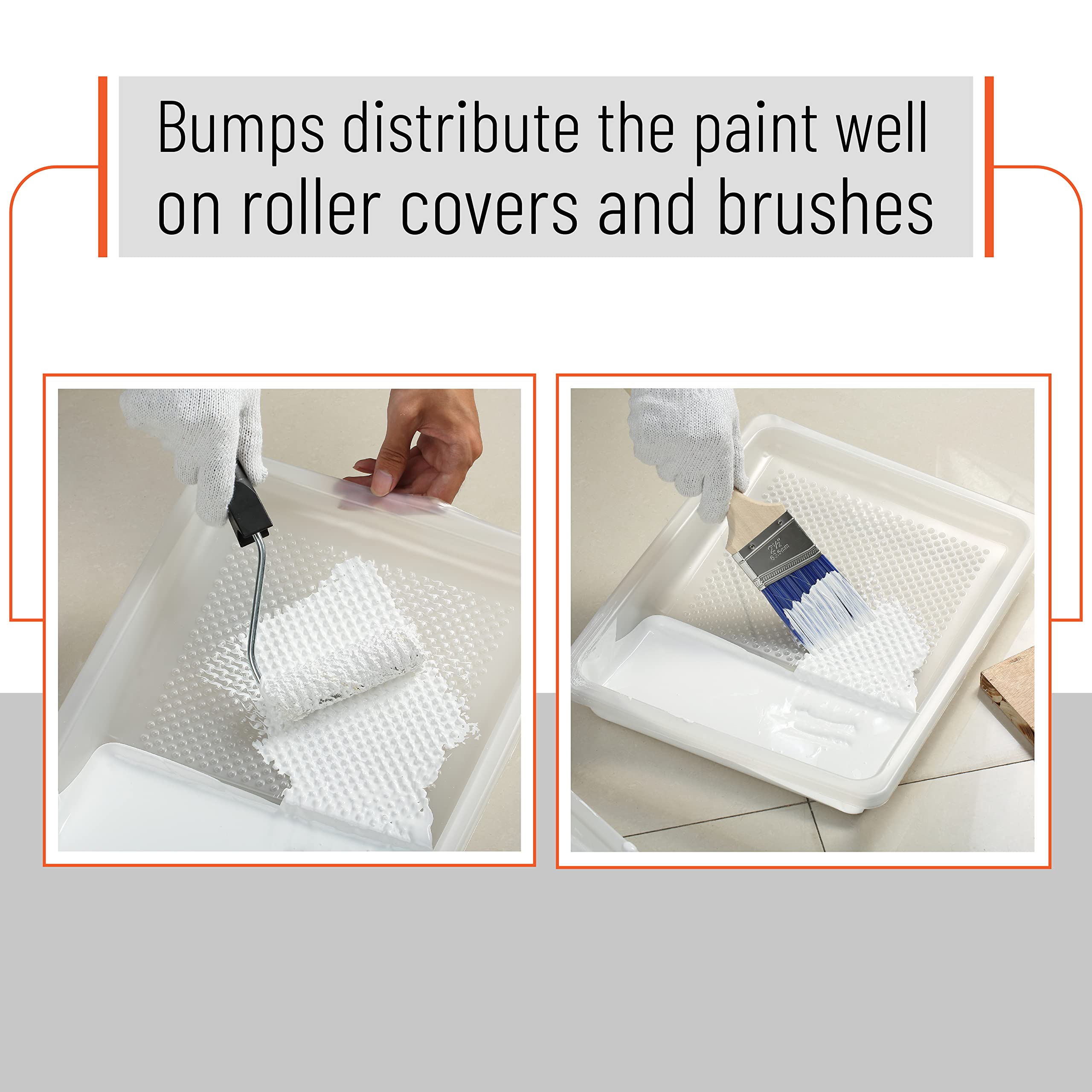 Bates Choice liners fit standard 9-inch trays securely to prevent leaks.