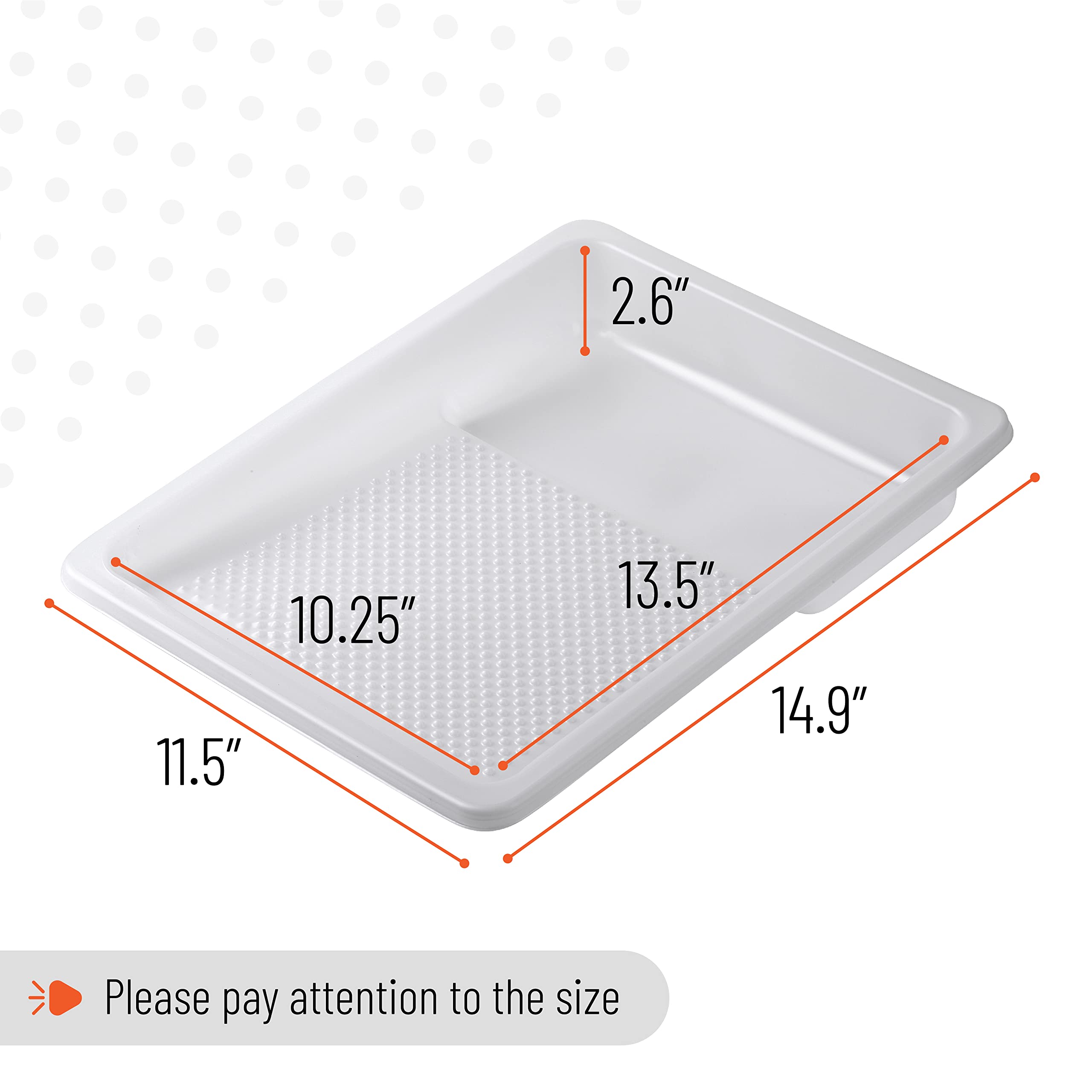 Bates Choice paint tray liner in tray fit securely on 9in trays