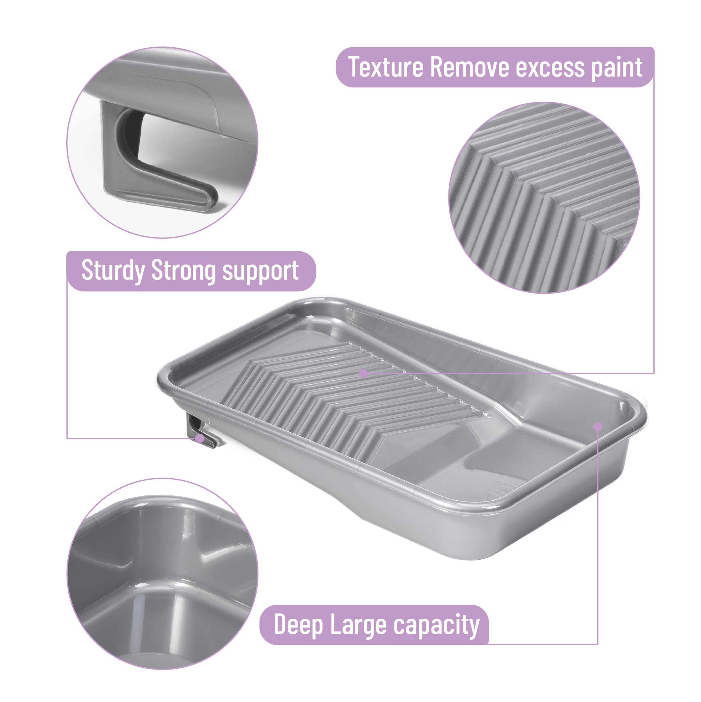Bates Choice 9-inch tray with generous paint capacity for fewer refills.