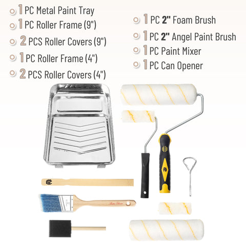 Bates Choice 9-inch roller covers for uniform paint release.