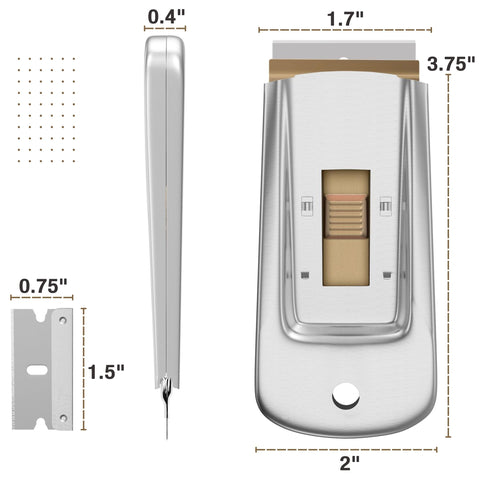 Bates Choice stainless steel scraper offers durable, heavy-duty performance.