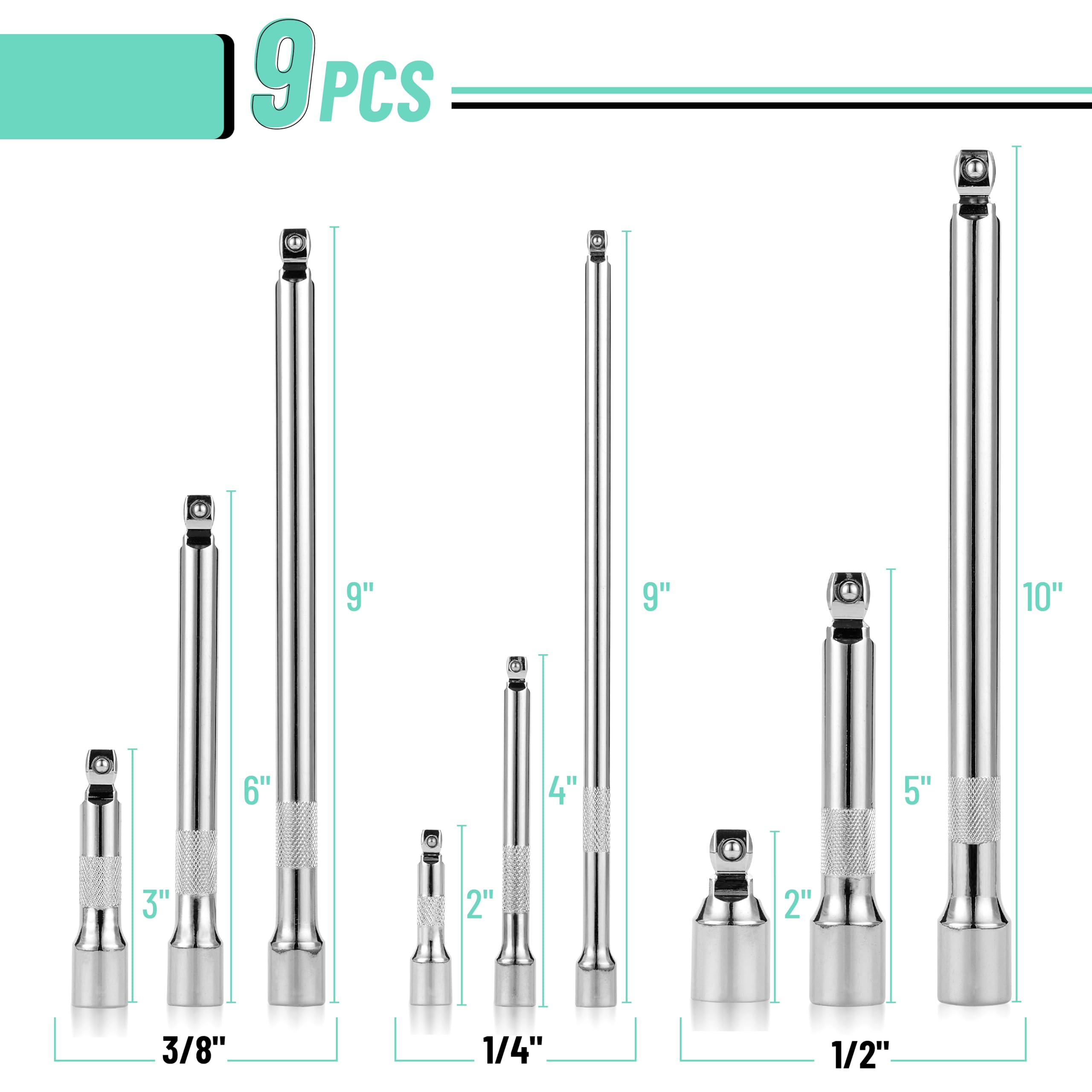 Bates Choice wobble extension 1/4in 4in helps access mid-length fasteners