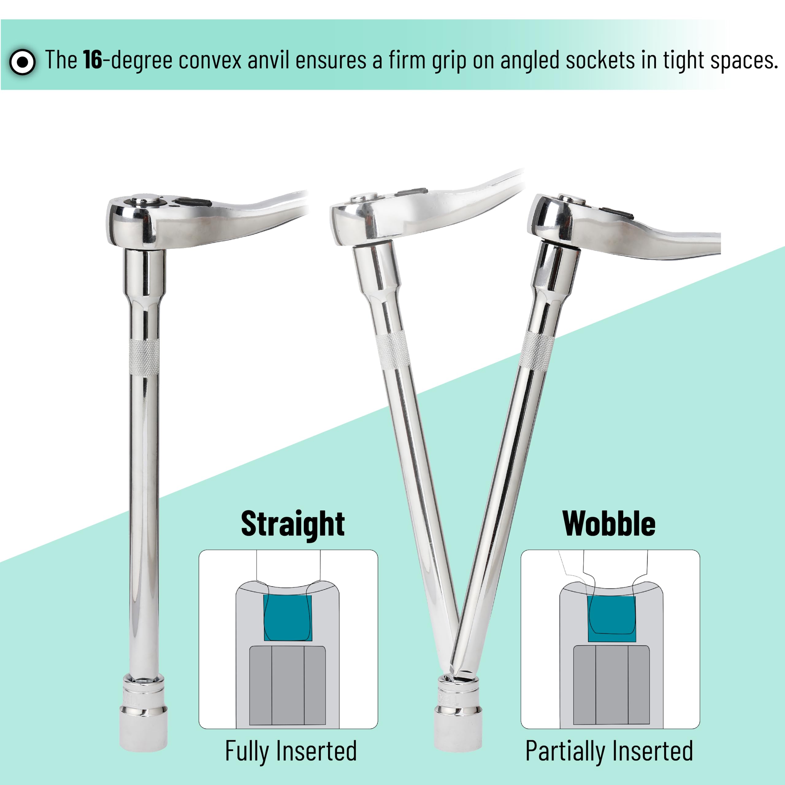Bates Choice wobble extension 3/8in 3in offers versatile reach in cluttered work areas