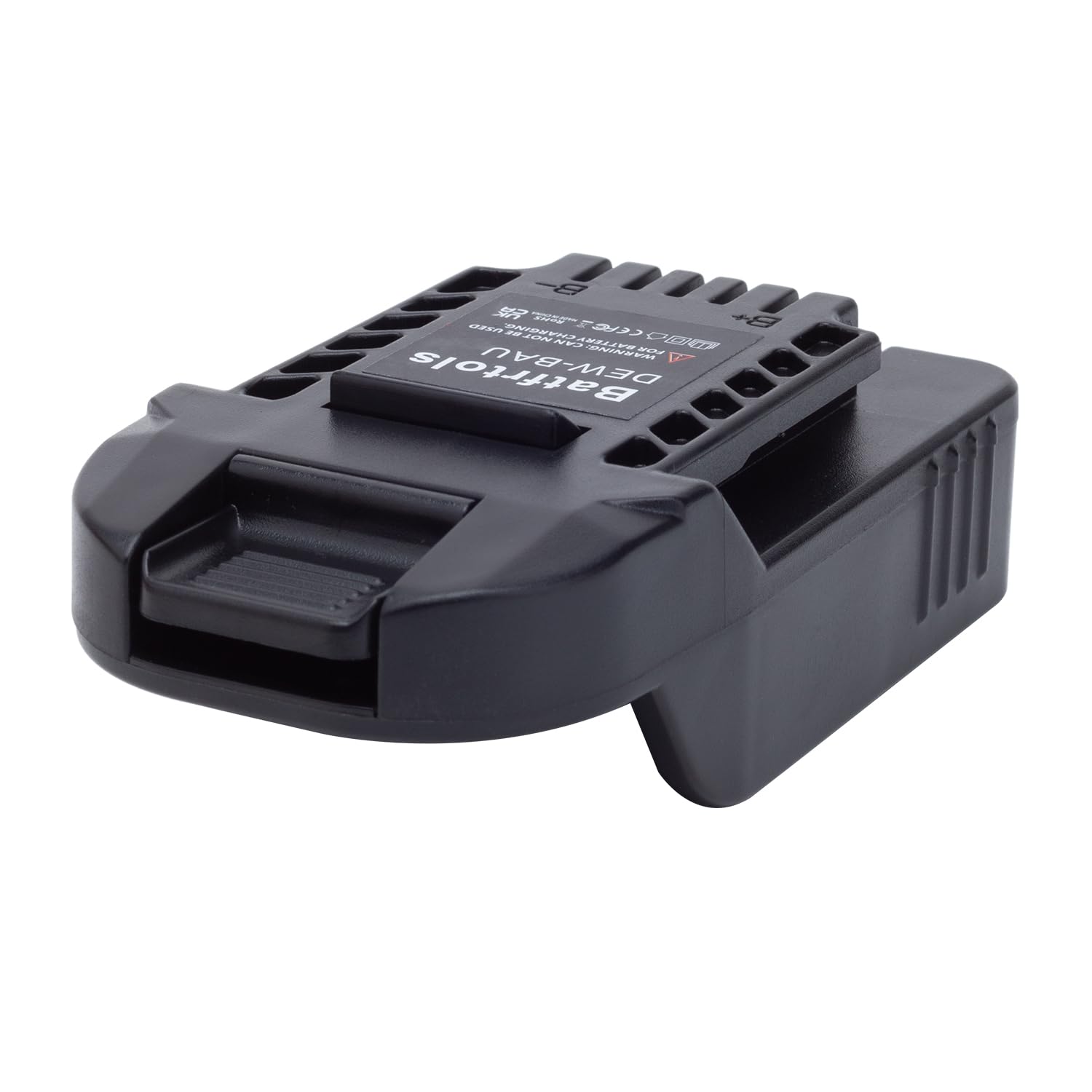BATFRTOLS adapter with DeWalt 20V Max battery showing compatibility.